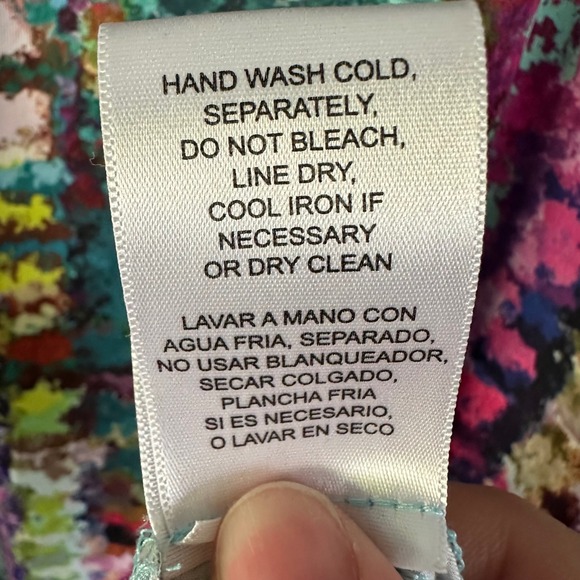 Nicole Miller NY LG Spaghetti Strap Racerback Watercolor Maxi Slip Dress - Picture 5 of 11